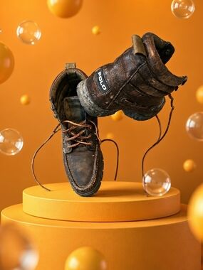 Polo by Ralph Lauren Brown Leather Lace-Up Men's Boots
